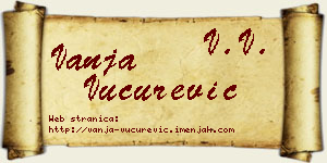 Vanja Vučurević vizit kartica